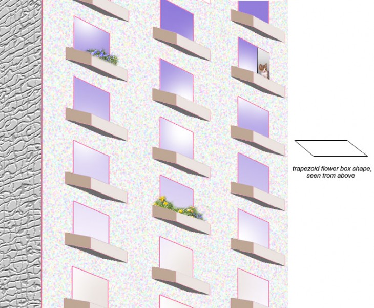 wonky flower box illusion