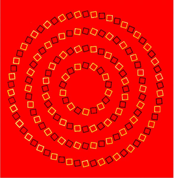Pinna's intersecting spirals illusion