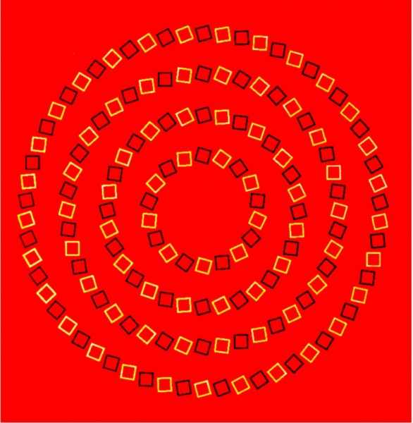 Pinna's intersecting spirals illusion